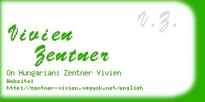 vivien zentner business card